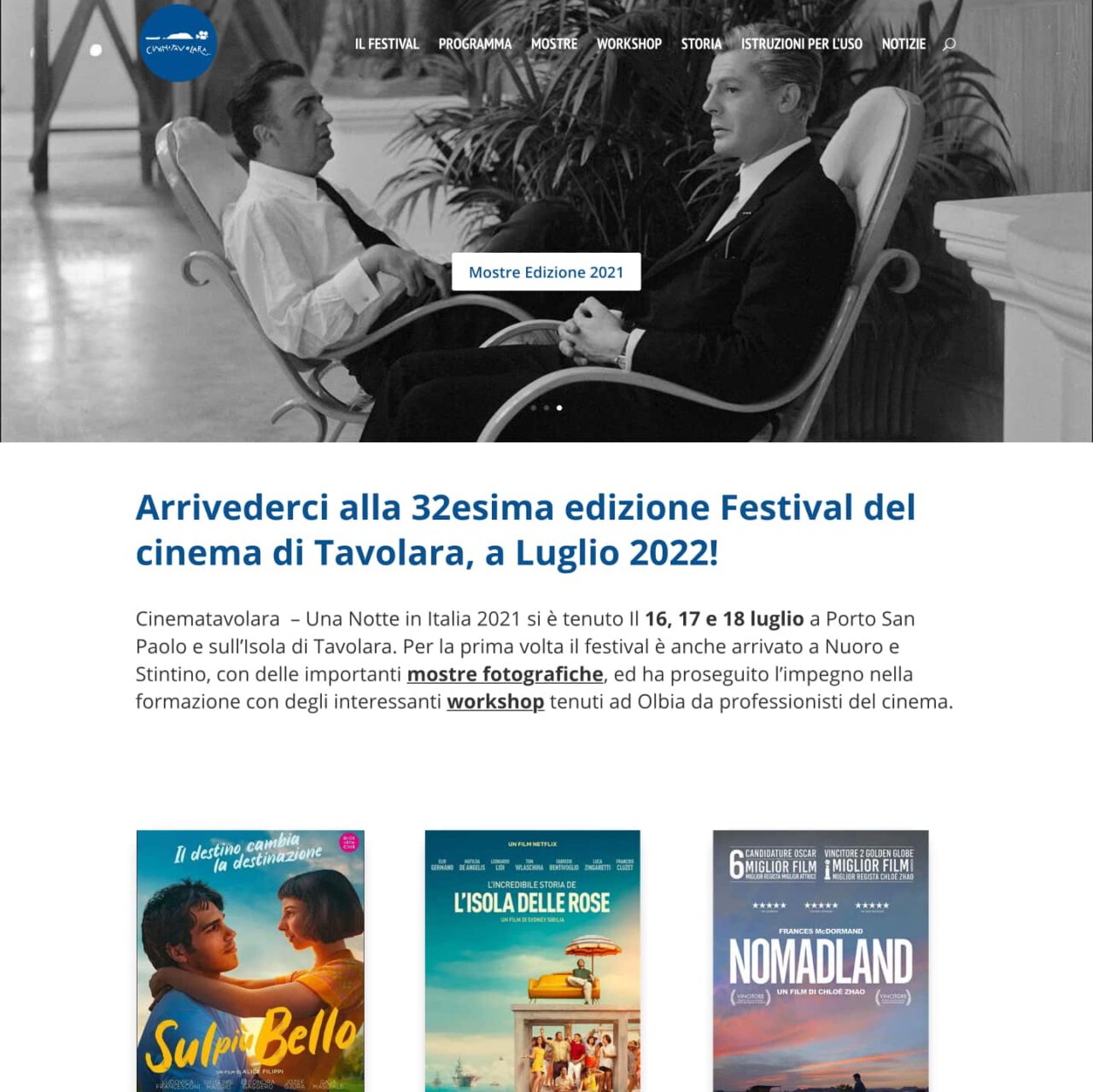 dettaglio home page festival cinema tavolara