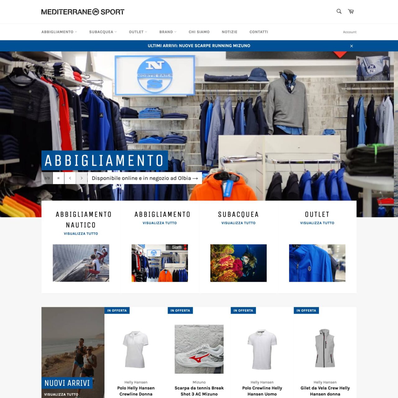 Dettaglio e-commerce Mediterraneo Sport